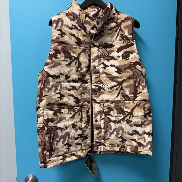 BAPE x OVO Woodland Camo Down Vest - Picture 2 of 5